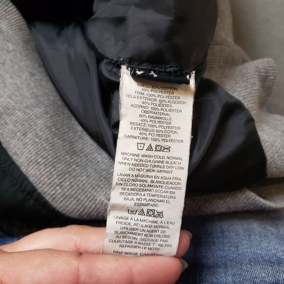 Oakley Street Bomber Jacket Men's XL Black And Gray Snap Up Varsity - Picture 3 of 9